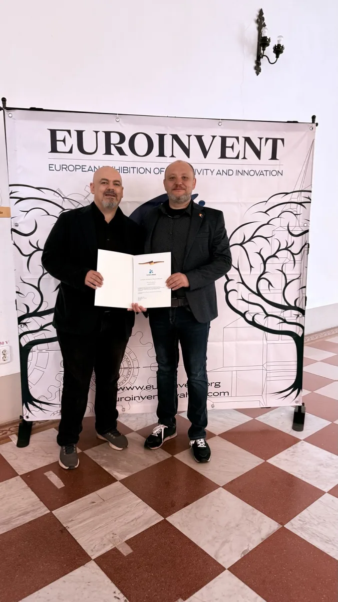 Participant receiving recognition at EUROINVENT 2025.